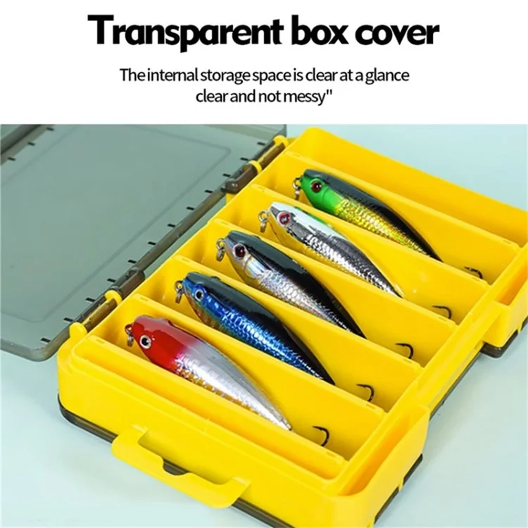 Caixa de Iscas de Pesca PROBEROS H1000 Estojo de Armazenamento de Equipamentos de Pesca Organizador de Iscas Dupla Face, Estilo A / 26,5 x 17,5 x 4,5 cm