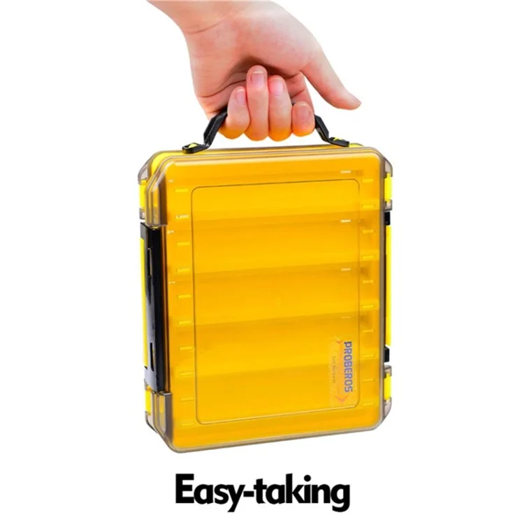 Caixa de Iscas de Pesca PROBEROS H1000 Estojo de Armazenamento de Equipamentos de Pesca Organizador de Iscas Dupla Face, Estilo A / 26,5 x 17,5 x 4,5 cm