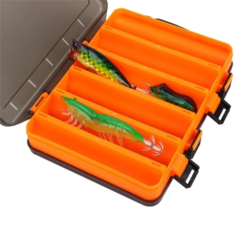 HB327 14 Grids Double Side Fishing Lure Storage Box Portable Translucent Bait Organizer Case - Black