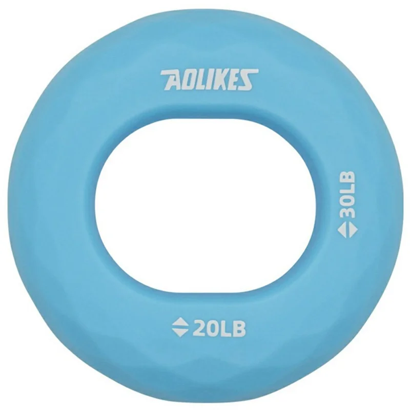 AOLIKES 3502 Hand Strengthener Grip Ring Strength Trainer Ring Silicone Squeezer Gripper - Blue