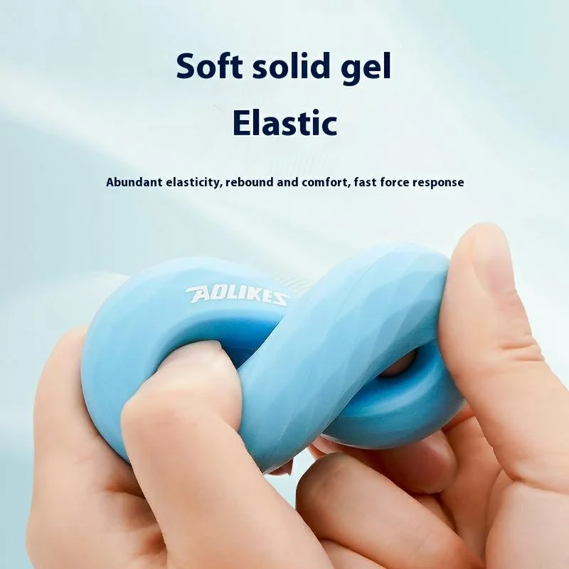 AOLIKES 3502 Hand Strengthener Grip Ring Strength Trainer Ring Silicone Squeezer Gripper - Blue