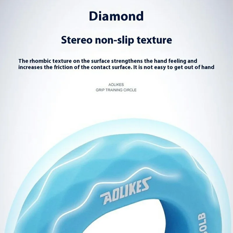 AOLIKES 3502 Hand Strengthener Grip Ring Strength Trainer Ring Silicone Squeezer Gripper - Blue