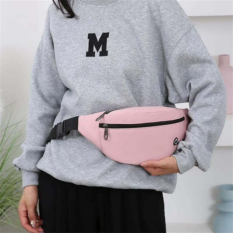 Bolsa Transversal Unissex de Ombro Único, Casual, Impermeável em Tecido Oxford, para Ciclismo / Rua / Viagem - Preto