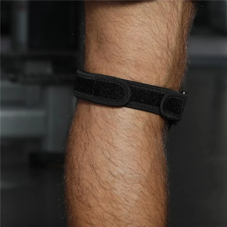 WOSWEIR KN0163 1 Genouillère Ajustable avec Sangle de Support Rotulien pour Hommes et Femmes - Prévention des Blessures Sportives - Noir