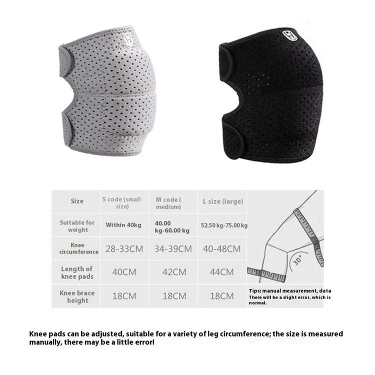 WOSWEIR KN0182 1 Pièce Genouillère Épaissie en Éponge Équipement de Protection Sportif Taille S - Noir