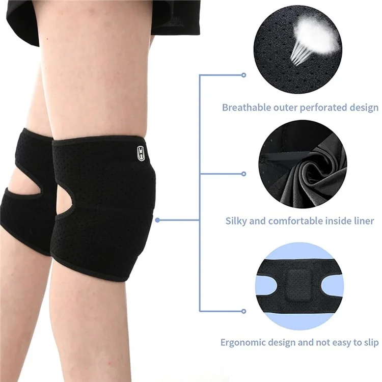 WOSWEIR KN0182 1 Pièce Genouillère Épaissie en Éponge Équipement de Protection Sportif Taille S - Noir