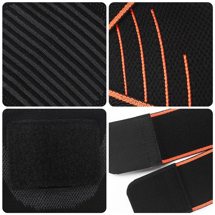 GOUNOD HJ0113 Genouillère de Sport avec Support de Compression - Protège-Genou pour Course, Randonnée et Cyclisme - Noir / M