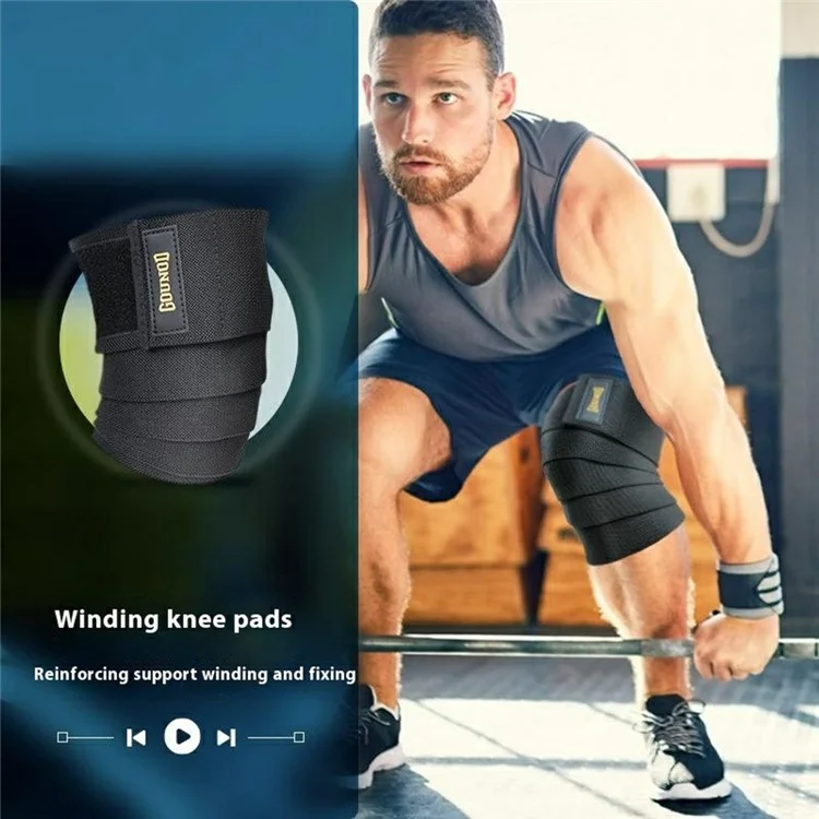 GOUNOD HJ062 1 Bandage de Compression pour Genou - Support de Fitness, Musculation et Powerlifting - Taille S