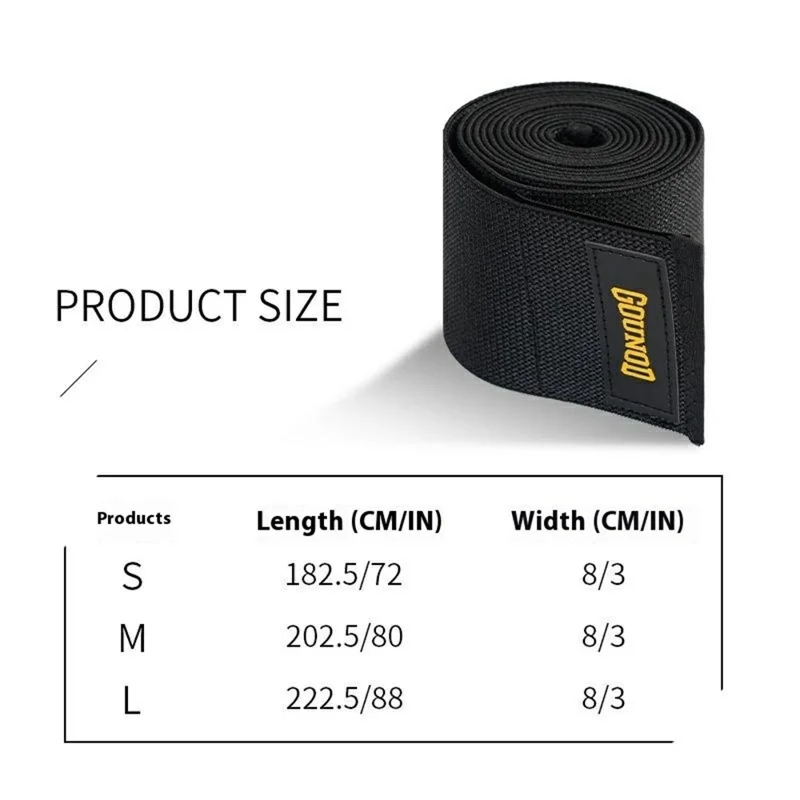 GOUNOD HJ062 1Pc Knee Support Compression Wrap Fitness Weightlifting Powerlifting Squat Knee Brace - M