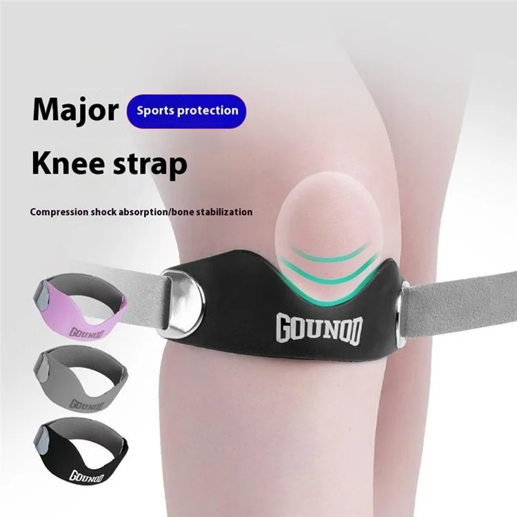 GOUNOD BGD001 1 Paire Genouillère de Protection Professionnelle pour Basket, Course et Cyclisme - Noir