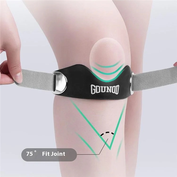 GOUNOD BGD001 1 Paire Genouillère de Protection Professionnelle pour Basket, Course et Cyclisme - Noir