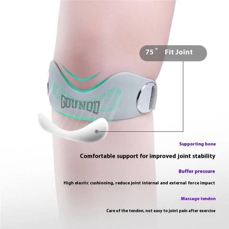 GOUNOD BGD001 1 Paire Genouillère de Protection Professionnelle pour Basket, Course et Cyclisme - Noir