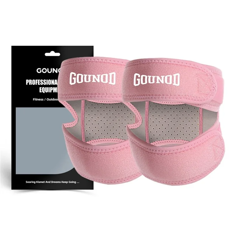GOUNOD HJ0121 1 Paire de Genouillères de Sport Absorption des Chocs Soutien Rotulien Respirant Compression Protection du Genou - Rose