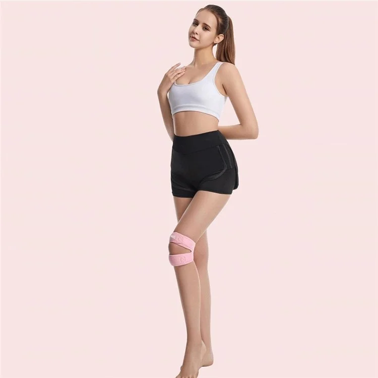 GOUNOD HJ0121 1 Paire de Genouillères de Sport Absorption des Chocs Soutien Rotulien Respirant Compression Protection du Genou - Rose