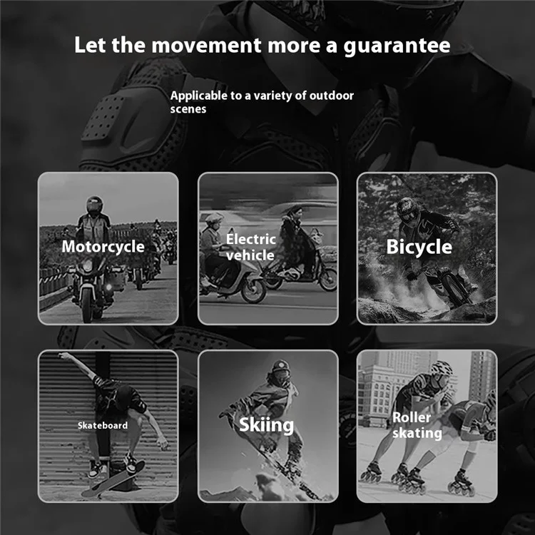 WOSAWE BC335 Motorcycle Knee Pads Protective Gear EVA Cushioning Off Road Leg Guards for Outdoor Sports
