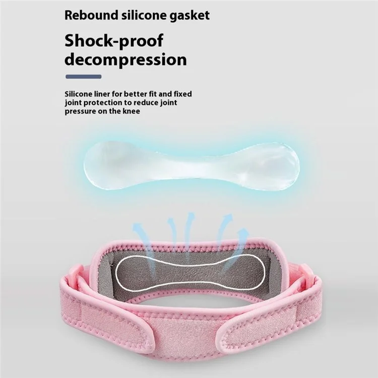 GOUNOD HJ089 1 Pezzo Fascia Tutore per Ginocchio Supporto Rotuleo Unisex Sport Corsa Fitness Protezione Compressiva Ginocchiera - Rosa