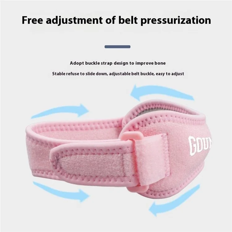 GOUNOD HJ089 1 Pezzo Fascia Tutore per Ginocchio Supporto Rotuleo Unisex Sport Corsa Fitness Protezione Compressiva Ginocchiera - Rosa