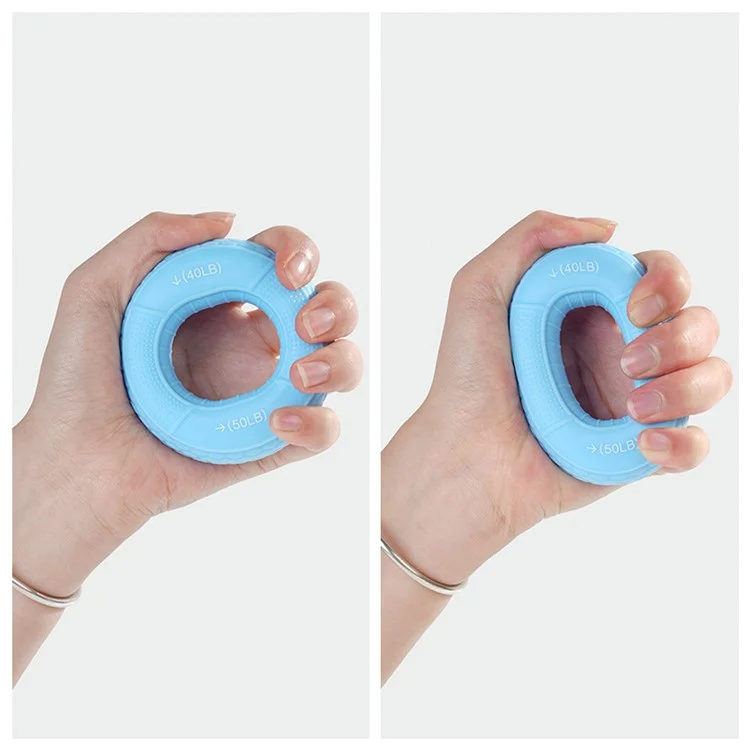 GOUNOD SK014 Fortalecedor de Preensão de Silicone Anel de Exercício para Mãos Alívio de Estresse e Treinamento de Força - Azul / 40-50 LB