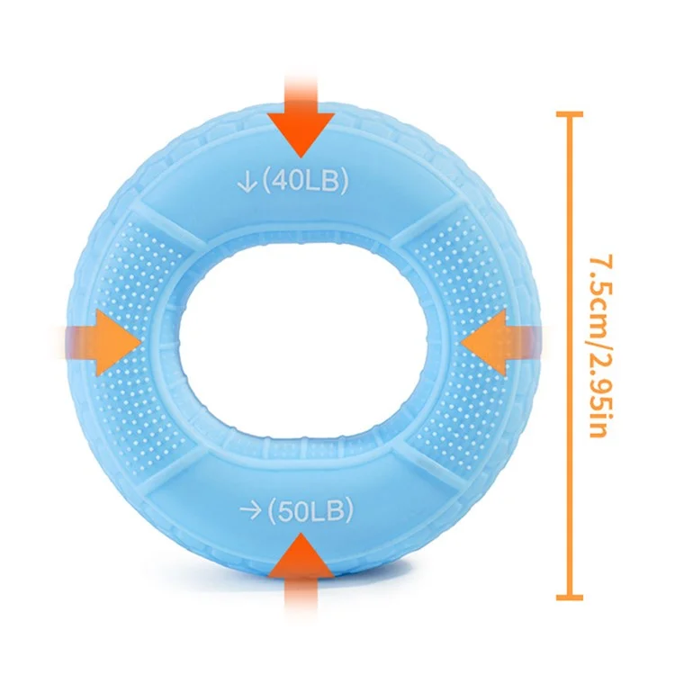 GOUNOD SK014 Fortalecedor de Preensão de Silicone Anel de Exercício para Mãos Alívio de Estresse e Treinamento de Força - Azul / 40-50 LB