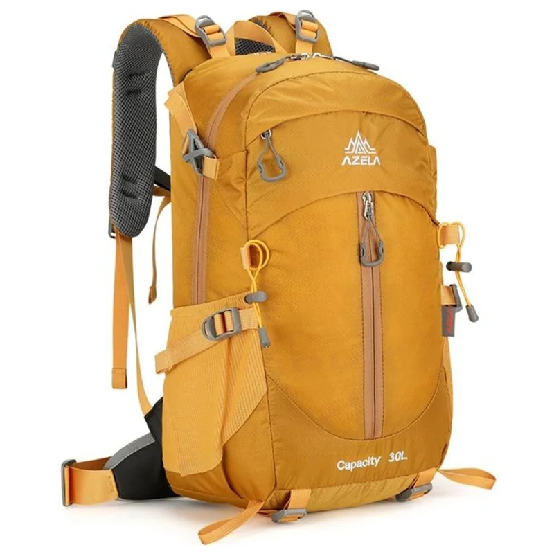 AZELA A13805 Hiking Camping Travel 30L Lightweight Backpack Water Resistant Nylon Outdoor Daypack - Grey