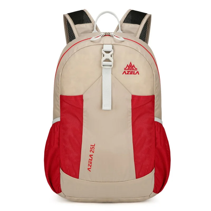 AZELA A1341 Leichter zusammenklappbarer Rucksack Wasserdicht Nylon Schultertasche für Outdoor Wandern Camping - Khaki