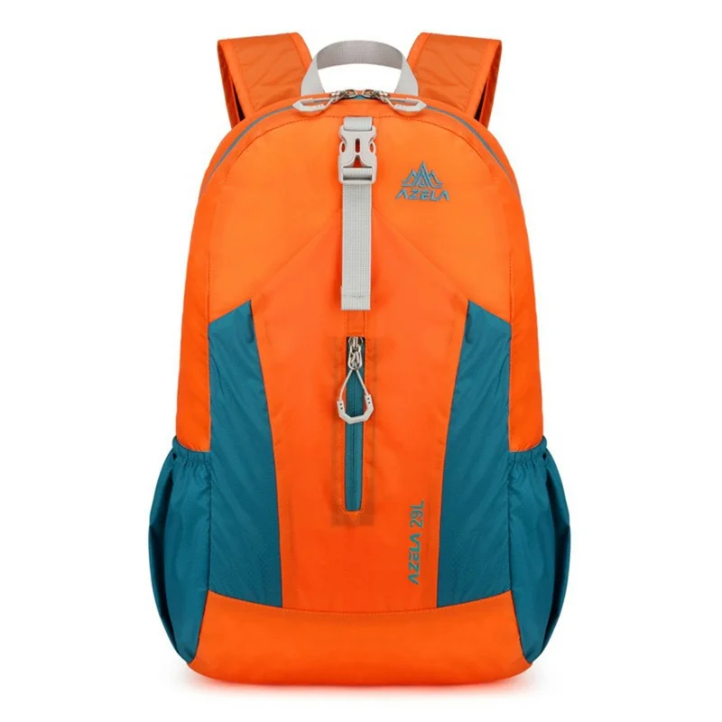 AZELA A1342 Mochila Plegable de Nailon Ligera para Senderismo, Escalada y Viajes - Naranja