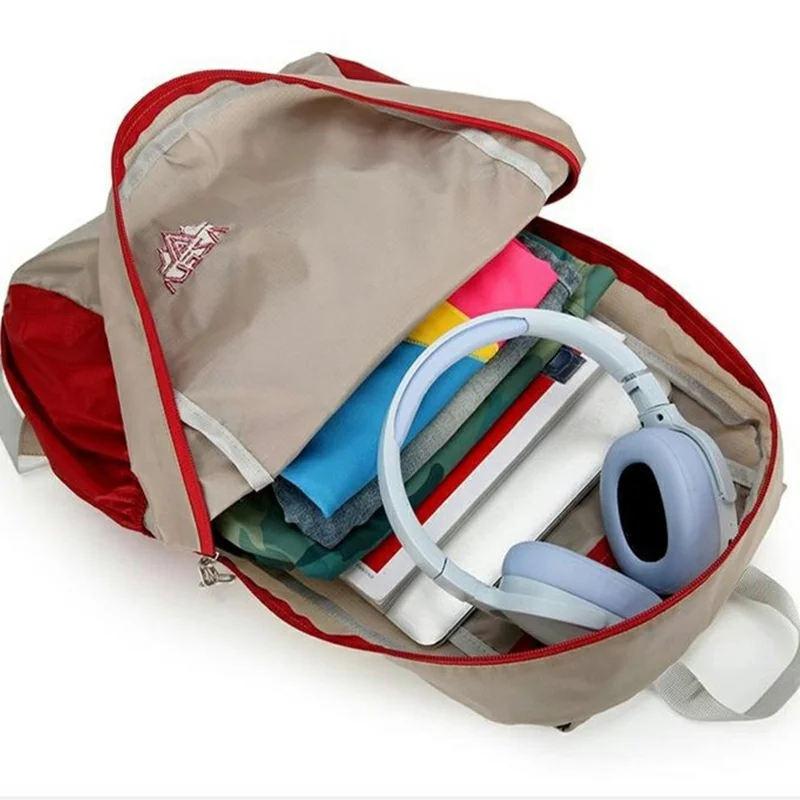 AZELA A1342 Letvægts rygsæk i nylon, foldbar, til udendørs vandring, klatring og rejser - Gul