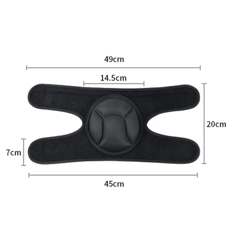 GOLOVEJOY HX44 1 Pieza Rodillera Deportiva con Concha de Tortuga Resistente a Impactos Correa Elástica Extra Ancha - Negro