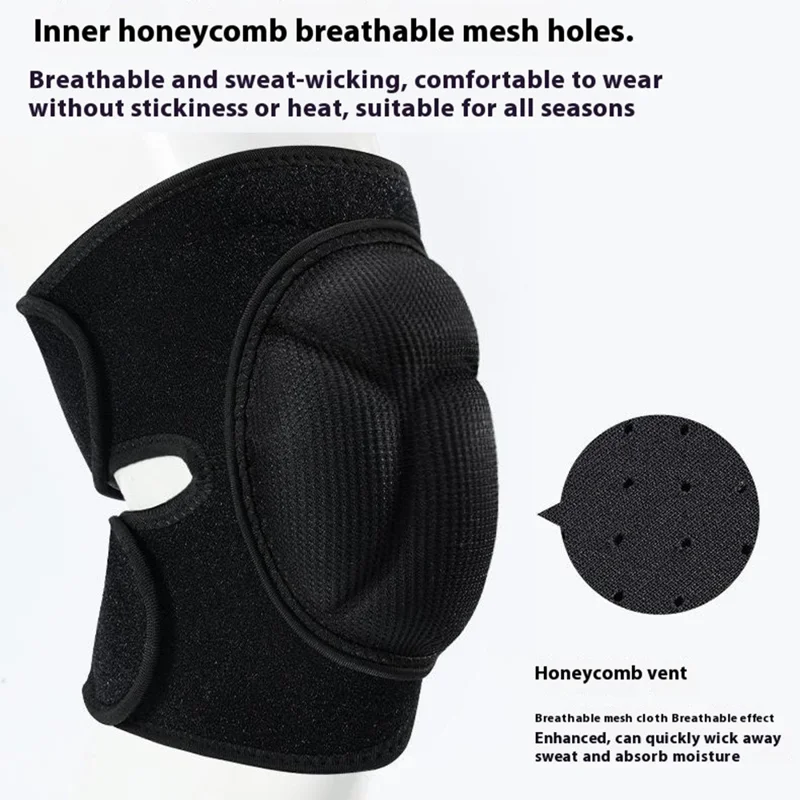 GOLOVEJOY HX44 1 Pieza Rodillera Deportiva con Concha de Tortuga Resistente a Impactos Correa Elástica Extra Ancha - Negro
