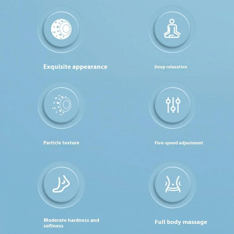 Bola de massagem vibratória Bola de fascia elétrica de silicone Relaxamento muscular Fitness Ioga Recuperação Massageador de vibração - Azul