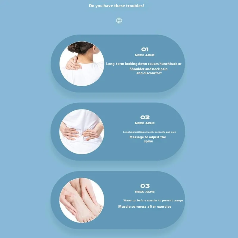 Bola de massagem vibratória Bola de fascia elétrica de silicone Relaxamento muscular Fitness Ioga Recuperação Massageador de vibração - Azul