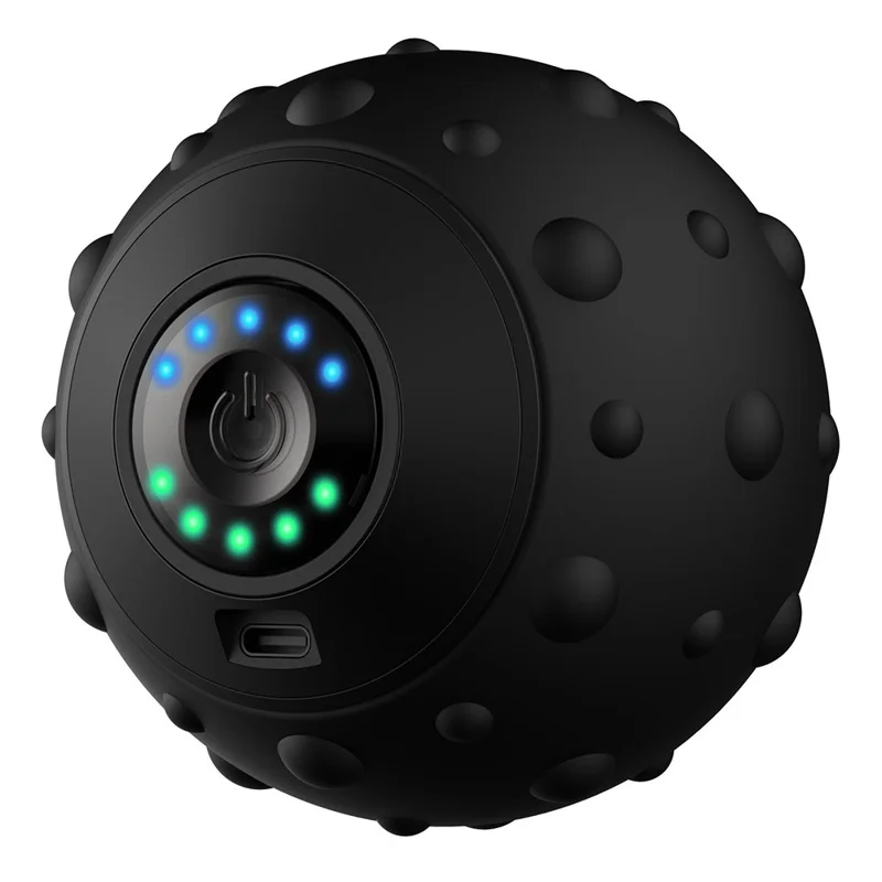 Vibrating Massage Ball Silicone Electric Fascia Ball Muscle Relaxation Fitness Yoga Recovery Vibration Massager - Black