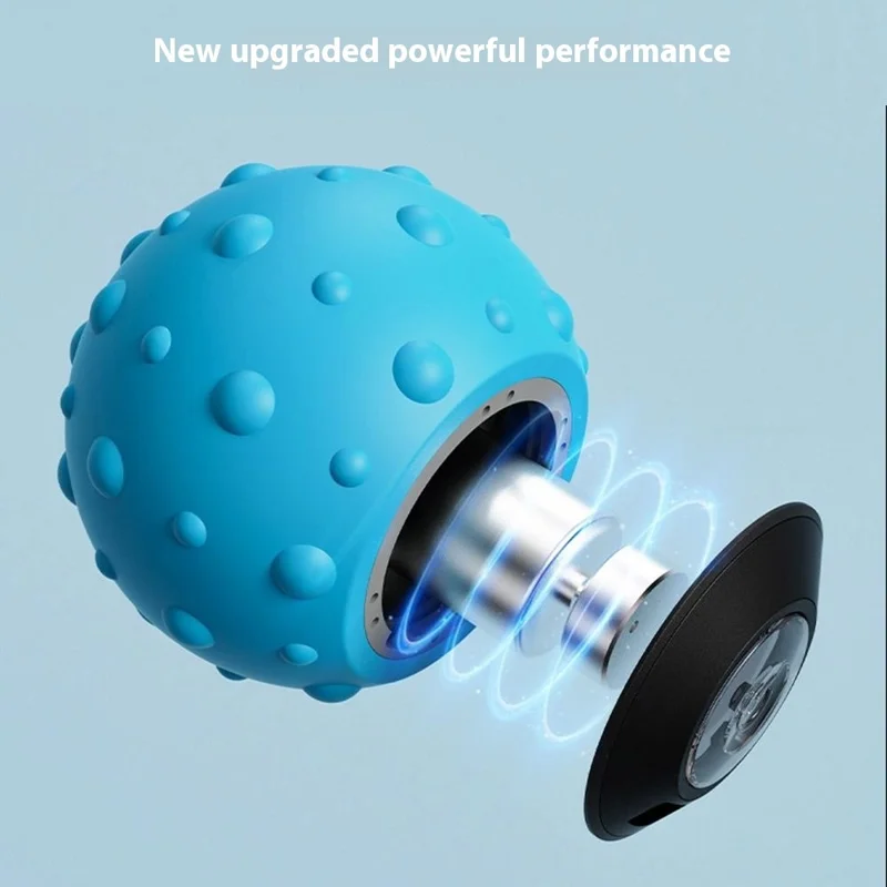 Vibrating Massage Ball Silicone Electric Fascia Ball Muscle Relaxation Fitness Yoga Recovery Vibration Massager - Black
