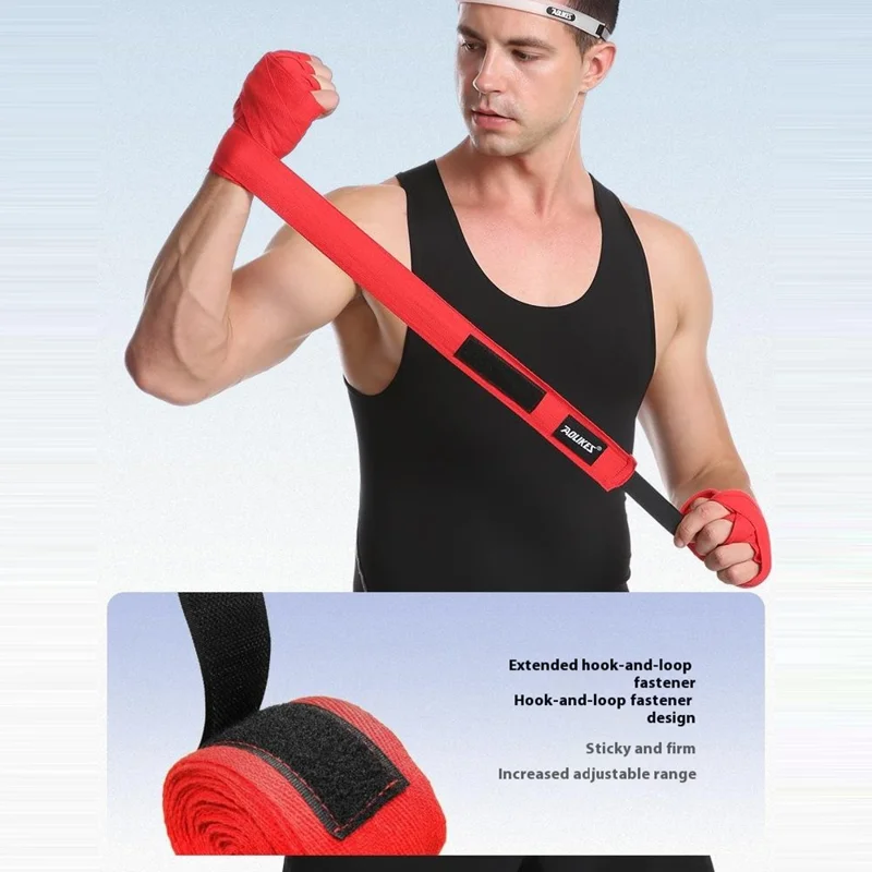 AOLIKES 1542 2 Vendas de Boxeo y Kickboxing Muay Thai para Entrenamiento, Absorbentes de Sudor, Antideslizantes, Elásticas, 300cm x 5cm - Negro
