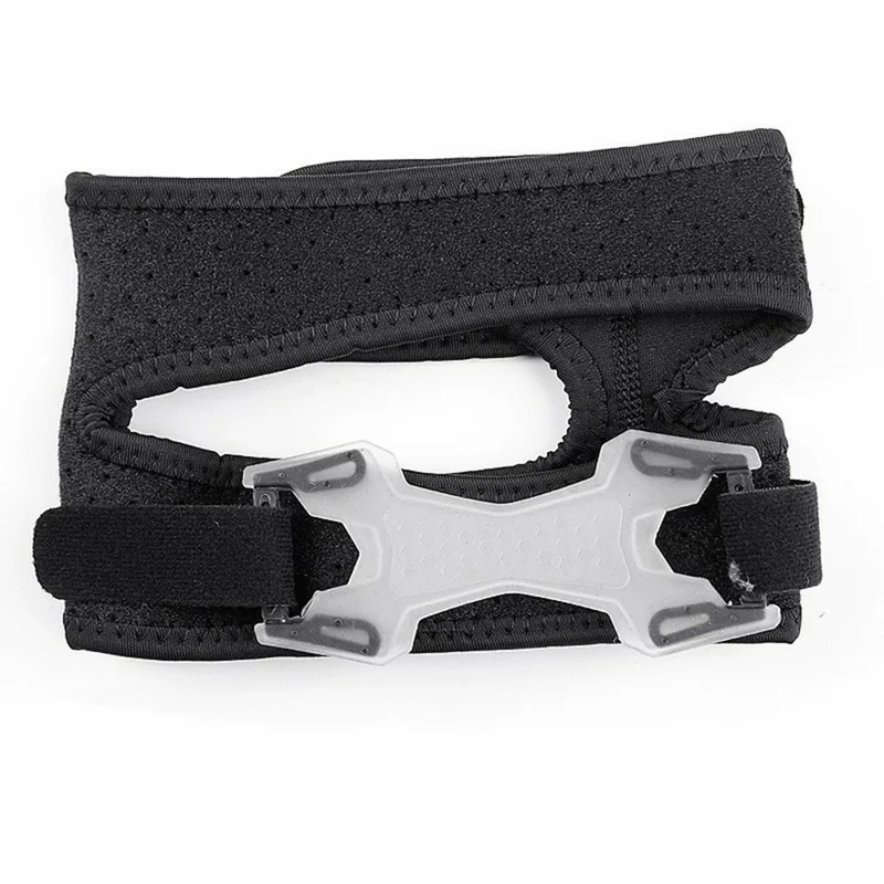 125 1Pc Double Knee Strap Patella Support Brace Adjustable Compression for Sports / Running / Gym - Black / S