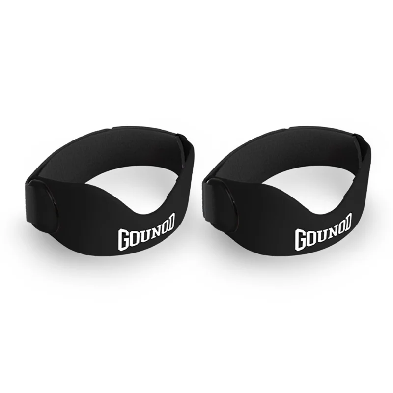 GOUNOD BGD001 1 Paio di Fasce Rotulee Professionali per Basket Corsa Sport Silicone Supporto per il Ginocchio - Nero