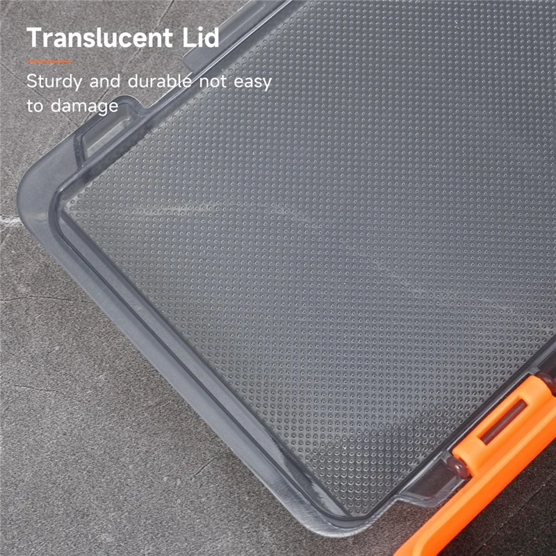 LEOFISHING 28342 ABS Artificial Fly Lures Fishing Flies Storage Box Fishing Lure Organizer Waterproof - Orange