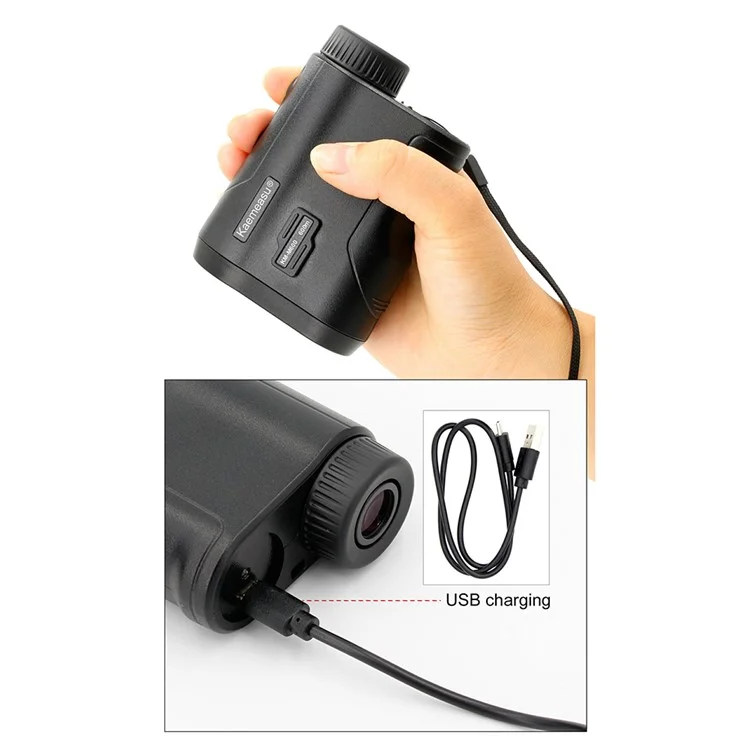 KAEMEASU Telescopio Ricaricabile Telemetro Laser per Golf Caccia - KM-M450