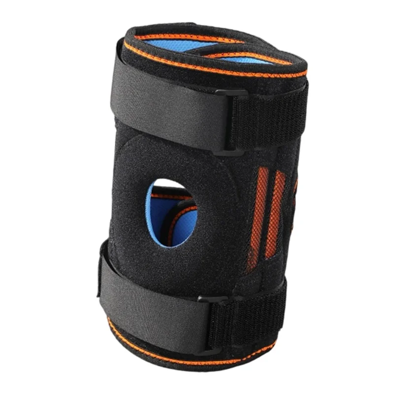VBOSI 0538V 1Pc Size L For Basketball Volleyball Open Patella Knee Brace Support Stabilizer Compression Sleeve - Black
