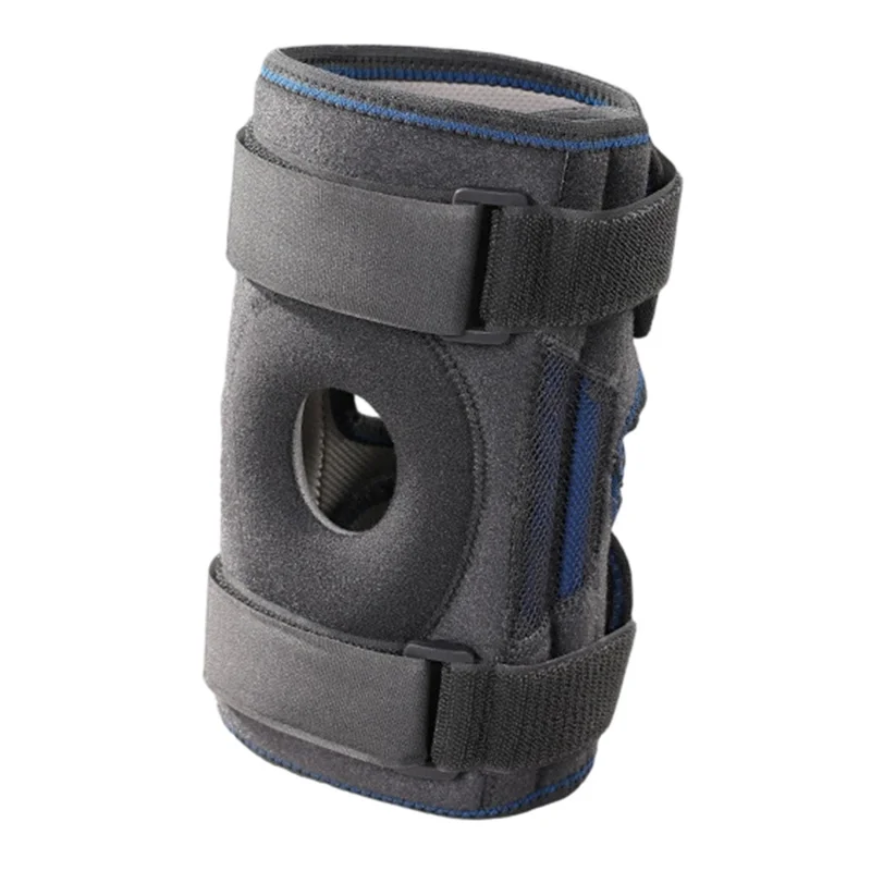 VBOSI 0538V 1Pc Size XL For Basketball Volleyball Open Patella Knee Brace Support Stabilizer Compression Sleeve - Dark Grey