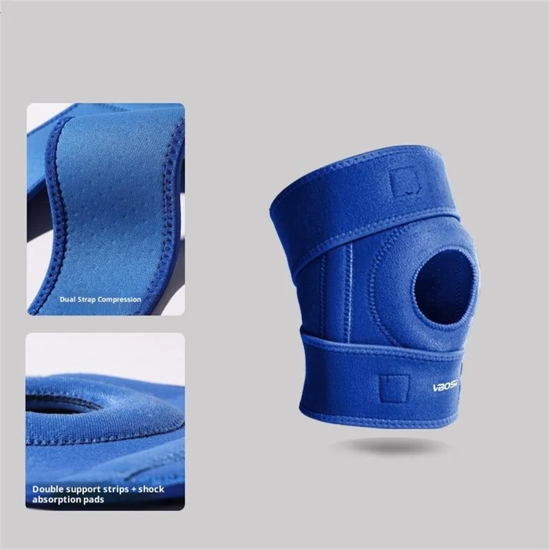 VBOSI 3538V 1Pc Knee Brace Support Compression Sleeve Shock Absorption Patella Protector for Sports  /  Outdoor Activities - Blue