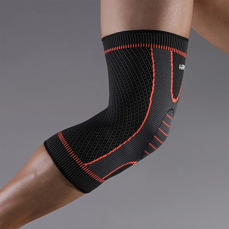 VBOSI 3467V 1Pc M Size 3D Elastic Sports Knee Brace Support for 30-45cm Leg Circumference Compression Bandage Knee Protector - Orange