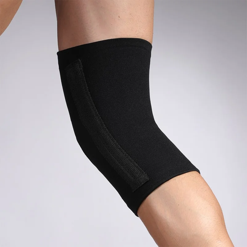 VBOSI 0367V 1Pc L Size 3D Elastic Patella Brace Support for Basketball Cycling Running Anti Slip Sports Knee Pad - Black - Black