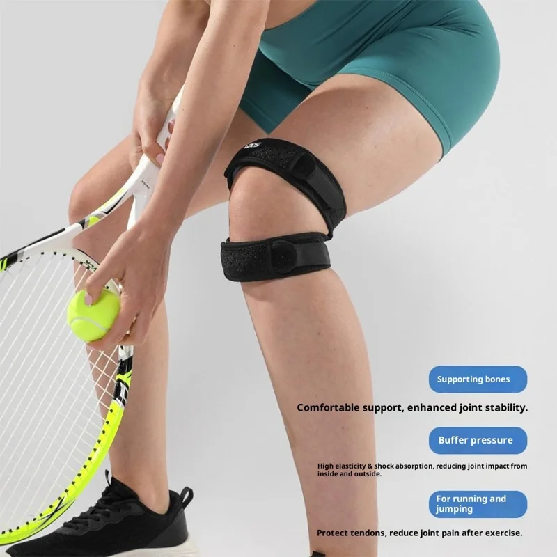 VBOSI 4638V 1Pc Knee Brace Summer Thin Breathable Compression Support for Cycling / Jump Rope / Outdoor Sports - Black