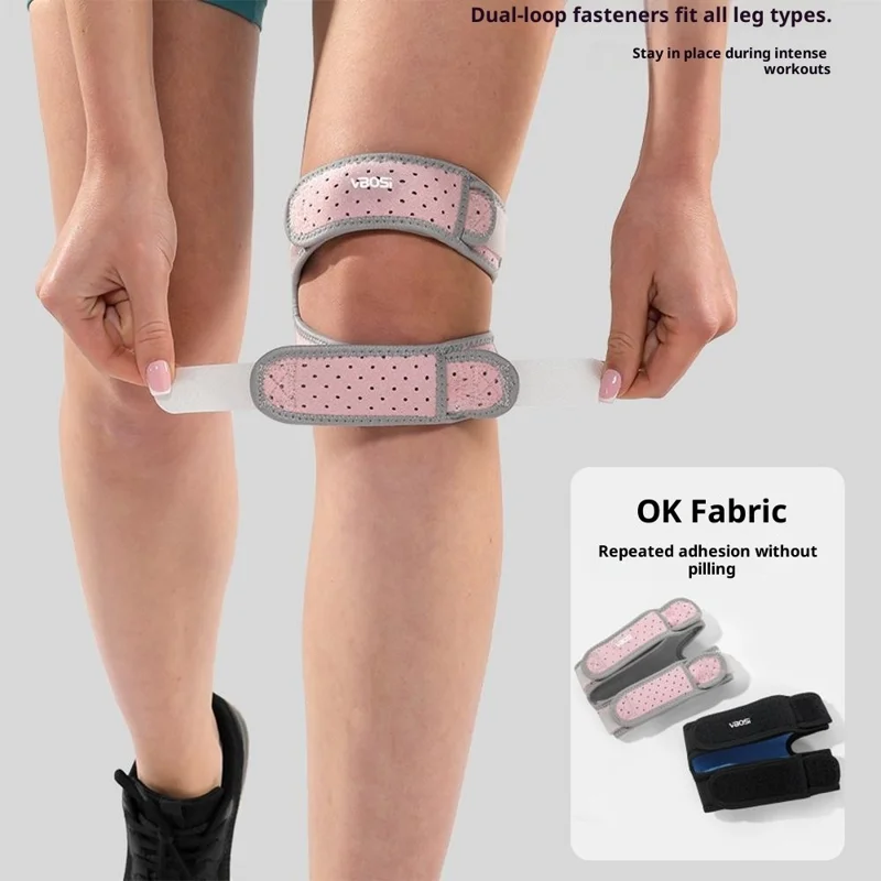 VBOSI 4638V 1Pc Knee Brace Summer Thin Breathable Compression Support for Cycling / Jump Rope / Outdoor Sports - Black