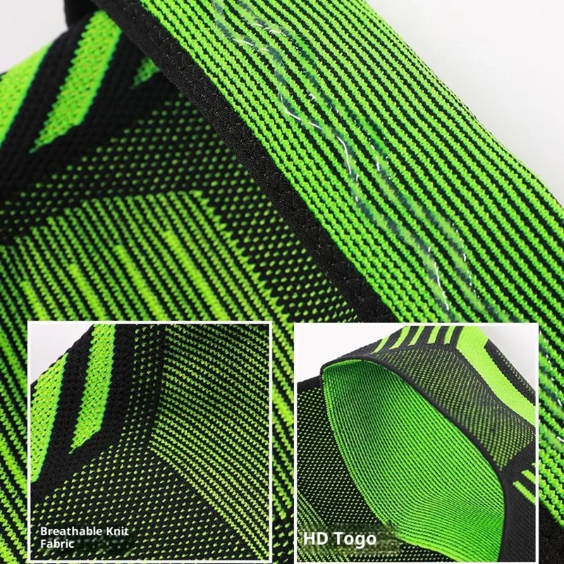 VBOSI 3877V 1Pc M Size Knee Brace Support Compression Sleeve for Basketball / Running / Cycling - Black  /  Orange