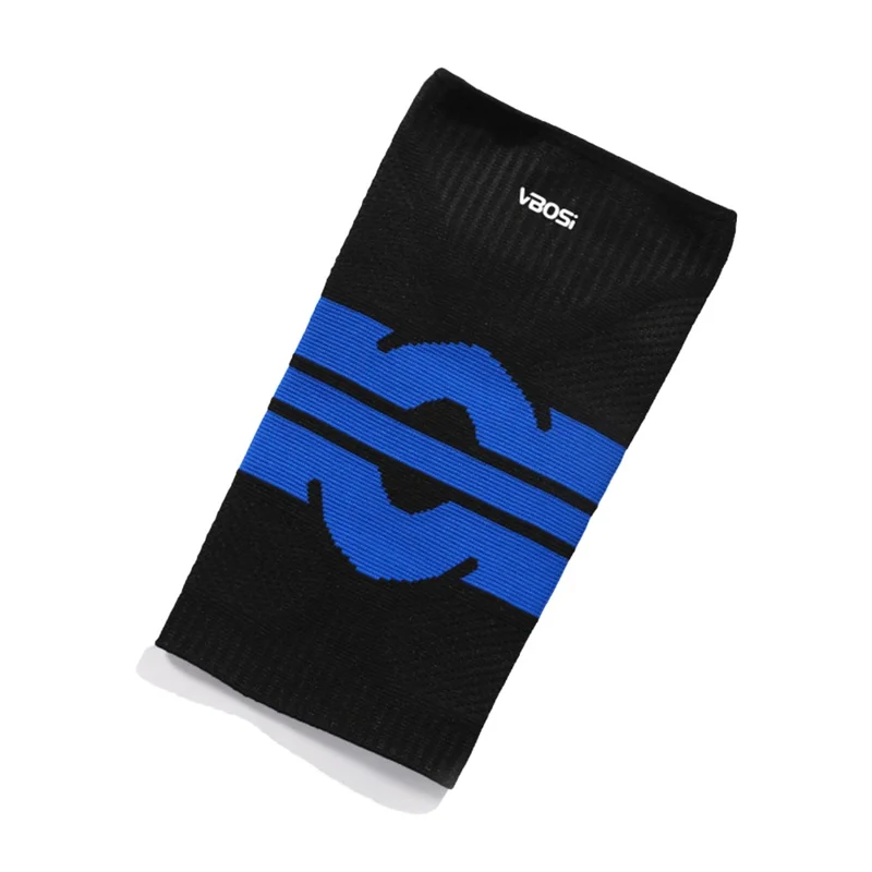 VBOSI 0877V 1Pc Summer Thin Knee Sleeve for 30-45cm Waist 3D Knitted Breathable X-Shaped Compression Knee Support - M  /  Black Blue