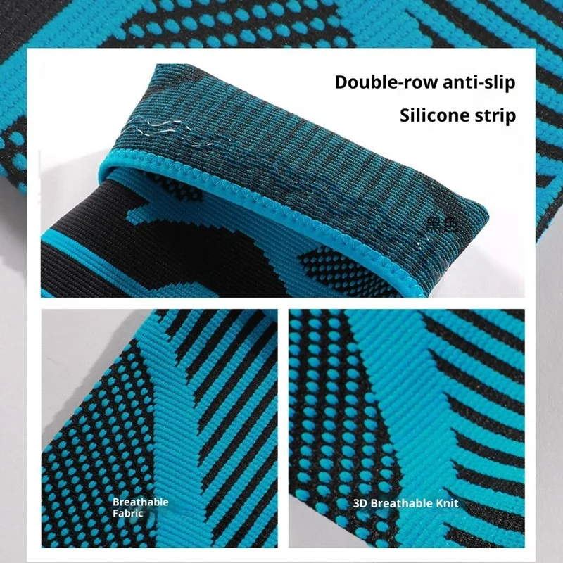 VBOSI 0877V 1Pc Summer Thin Knee Sleeve for 45-55cm Waist 3D Knitted Breathable X-Shaped Compression Knee Support - L  /  Light Gray