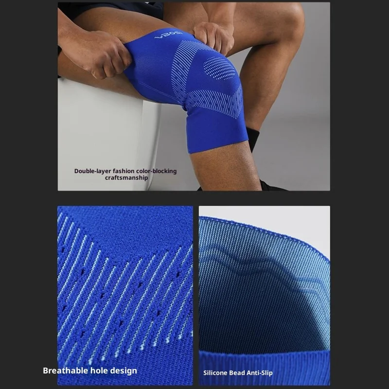 VBOSI 2287V 1Pc M Taille 3D Ménisque Protection Genouillère pour 35 - 42cm Rotule Absorbant les Chocs Compression Genouillère - Noir