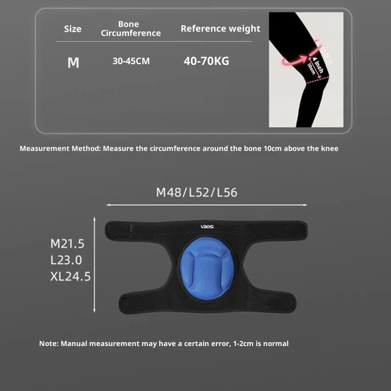 VBOSI 9538V 1 Paar M Größe Verstärkte EVA-Schaumstoff-Kniepolster für 30 - 45 cm Knie Verstellbare stoßfeste Beinschoner - Camouflage Grau